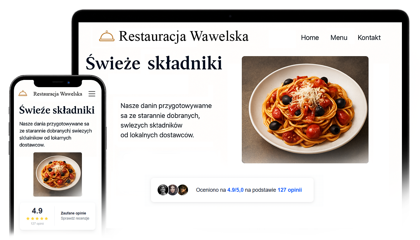 Desktop and mobile widget preview